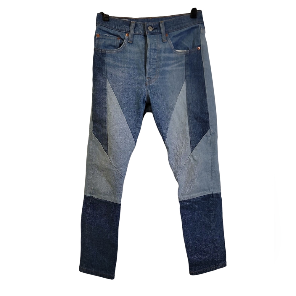 Levi's Women's Skinny Jeans - Blue Patchwork size 26